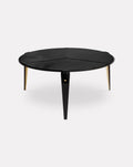 Table basse noire et métallique