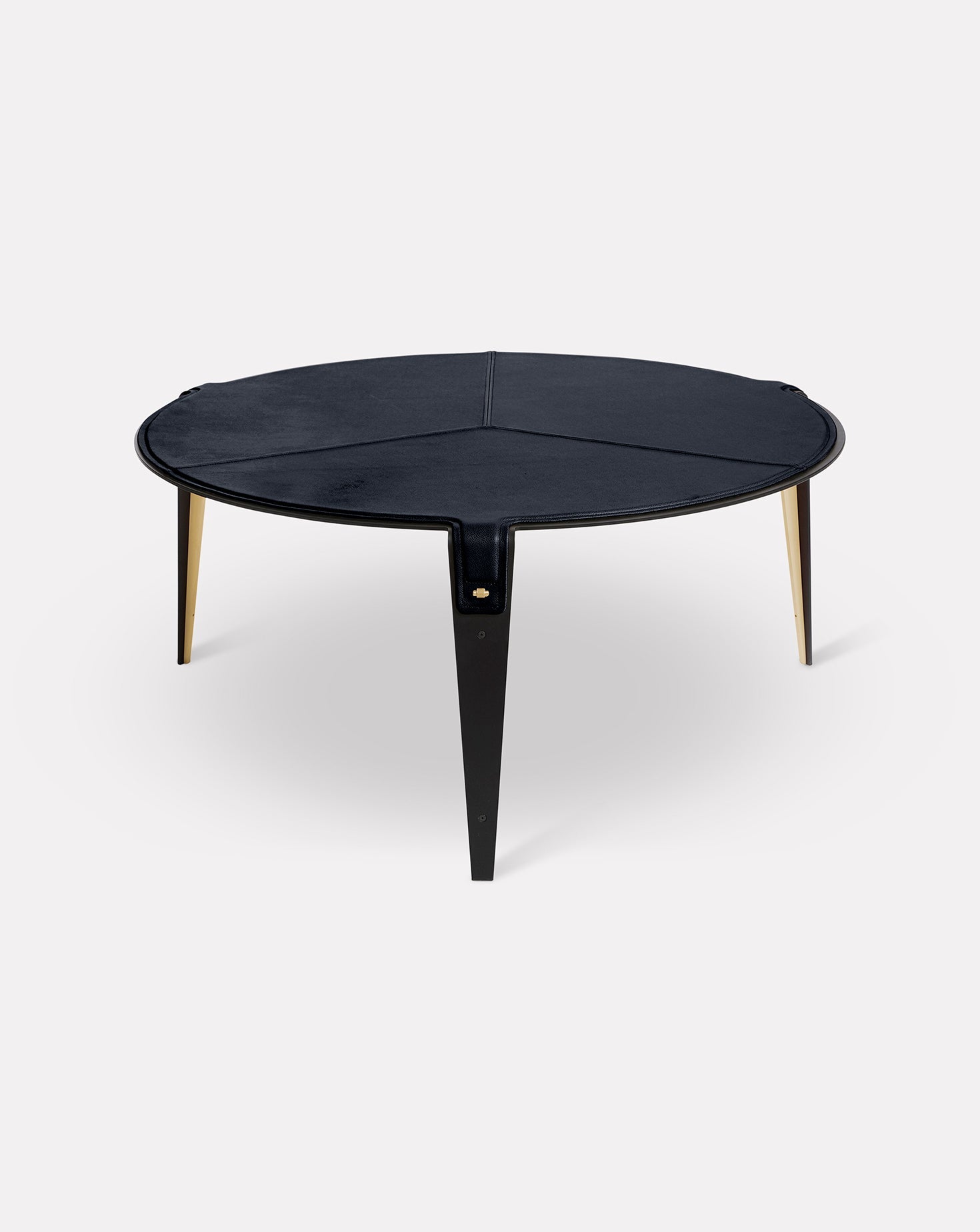 Table basse bleu marine et métal