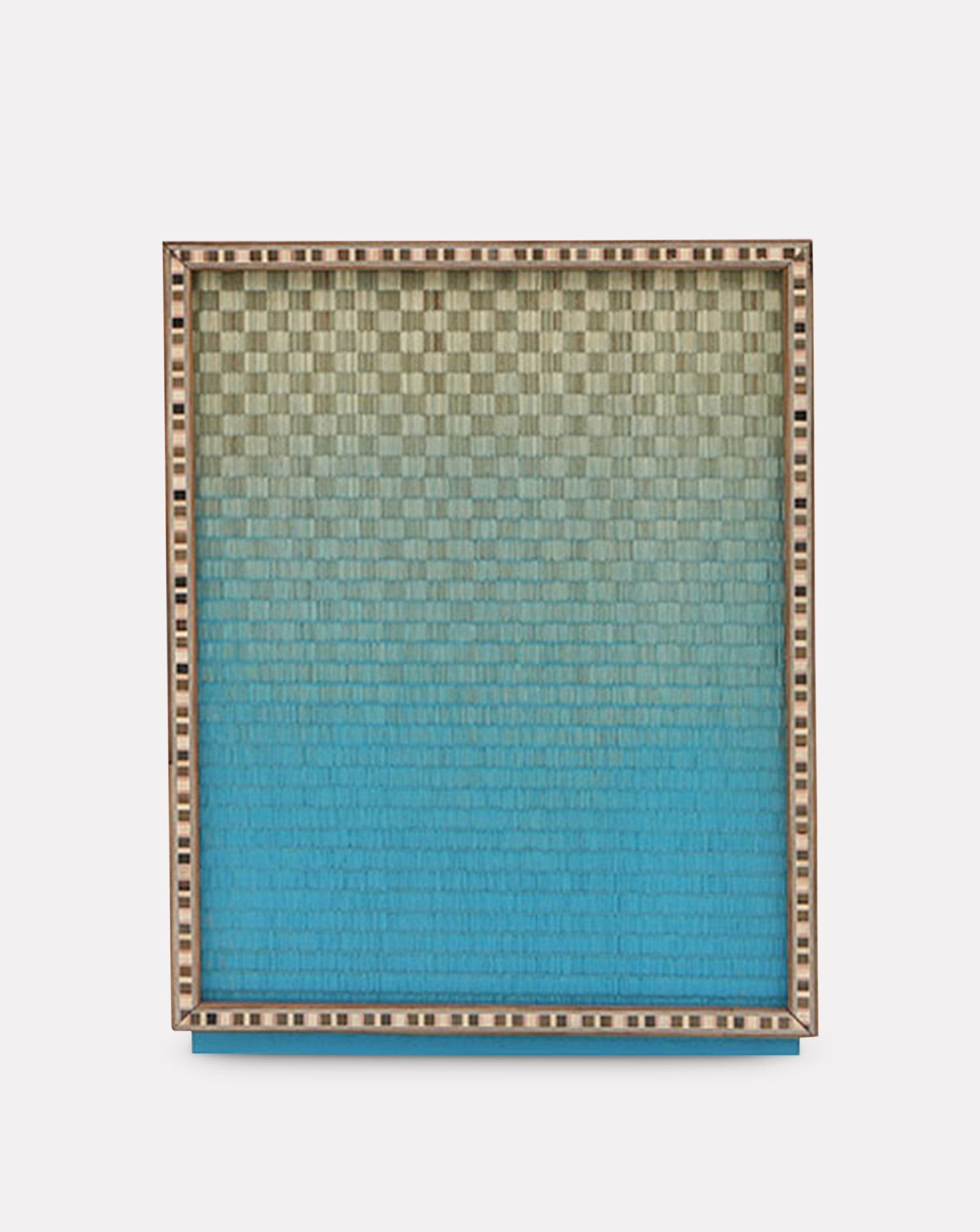 Avec Table d'appoint bleue à incrustation de marqueterie
