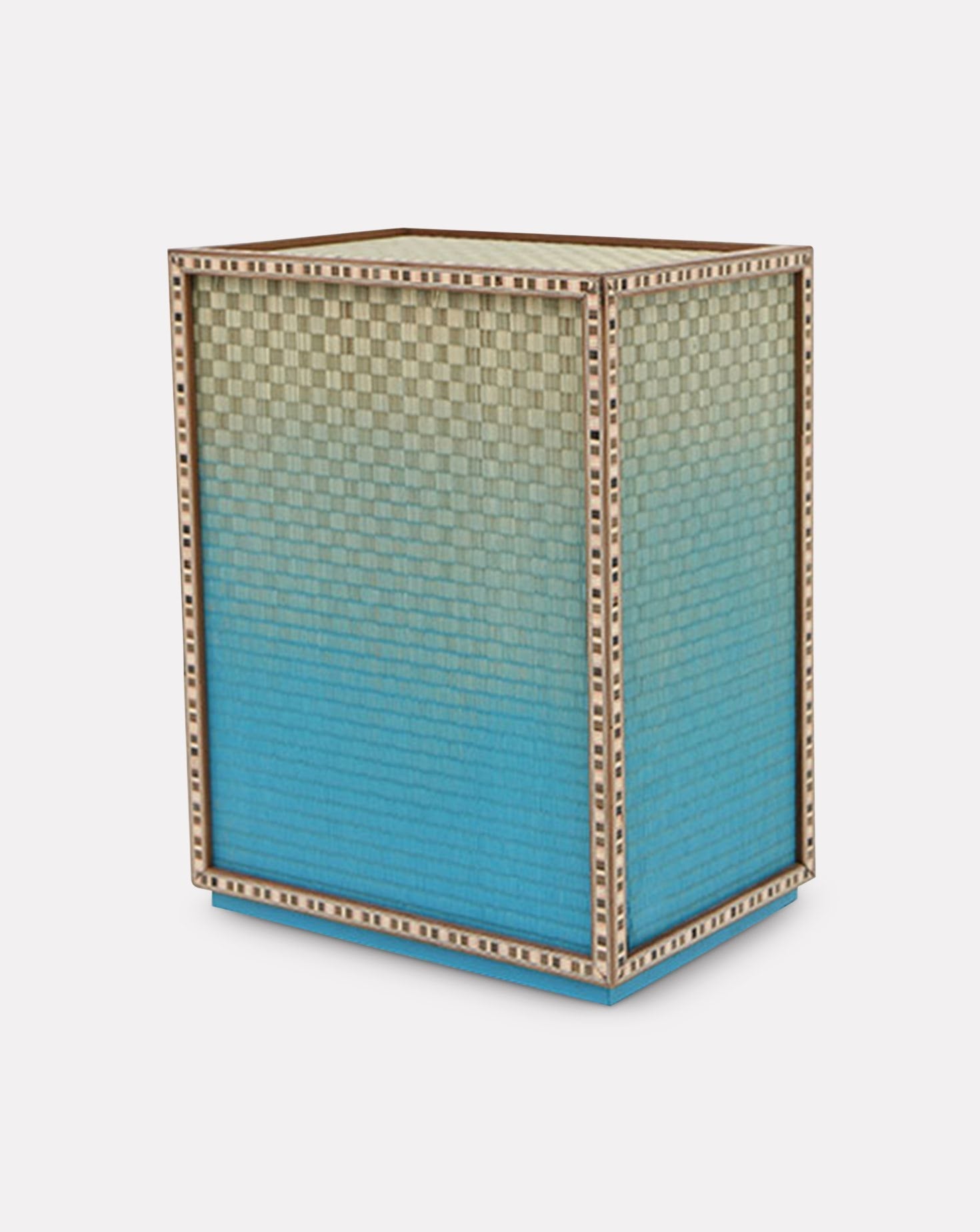 Avec Table d'appoint bleue à incrustation de marqueterie