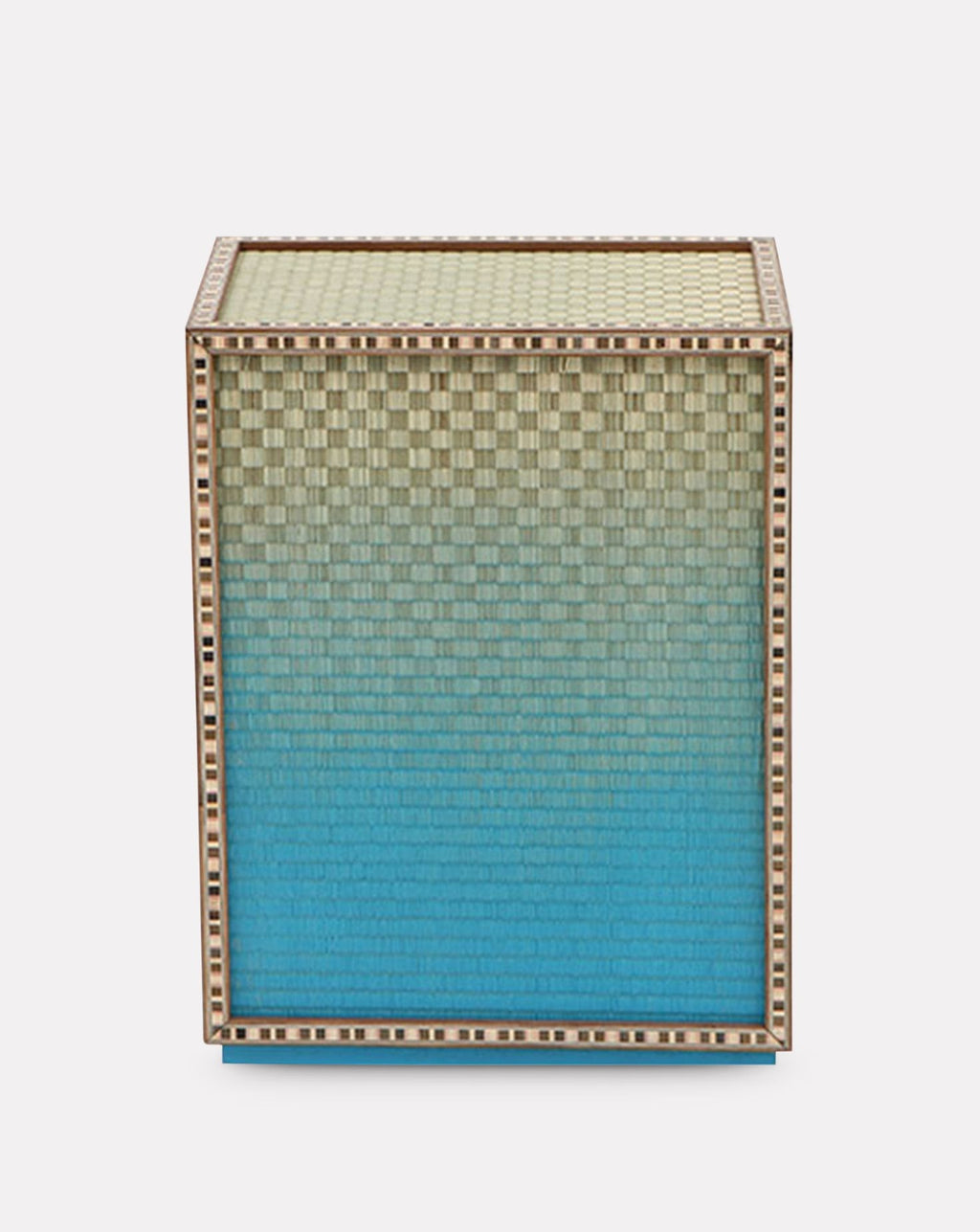 Avec Table d'appoint bleue à incrustation de marqueterie