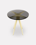 Table d'appoint en verre fumé