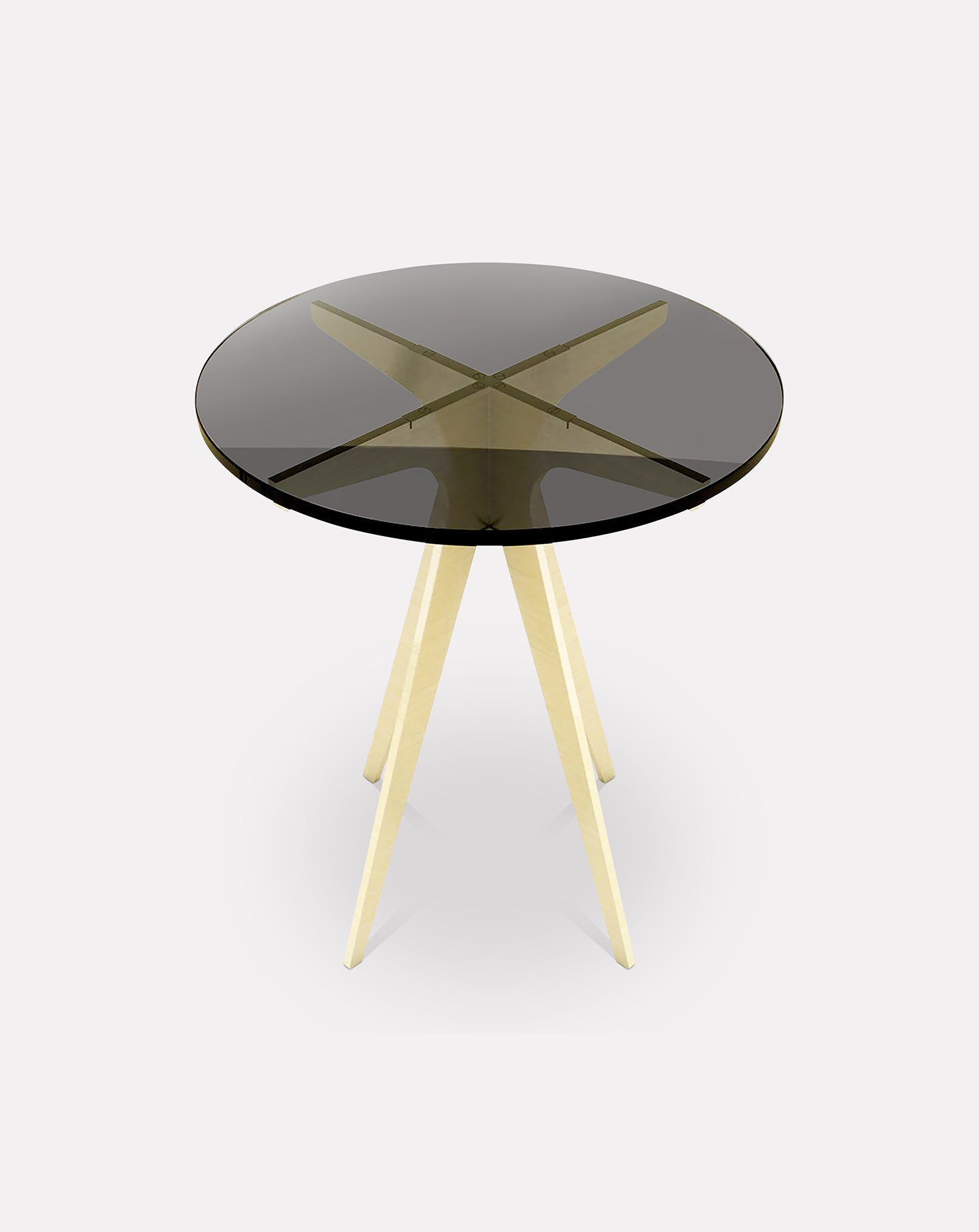 Table d'appoint en verre fumé