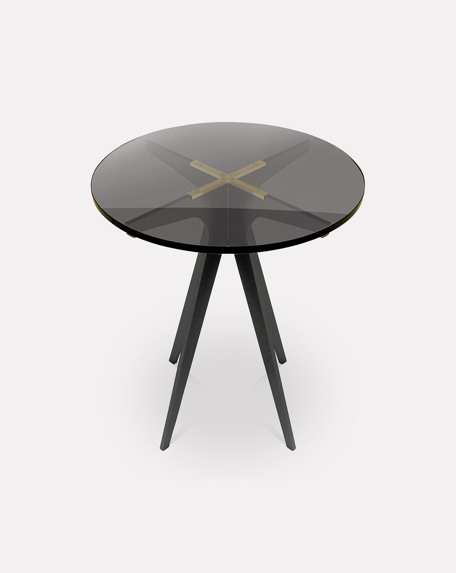 Table d'appoint en verre fumé