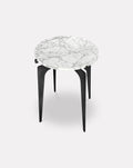 Table d'appoint  en marbre et métal