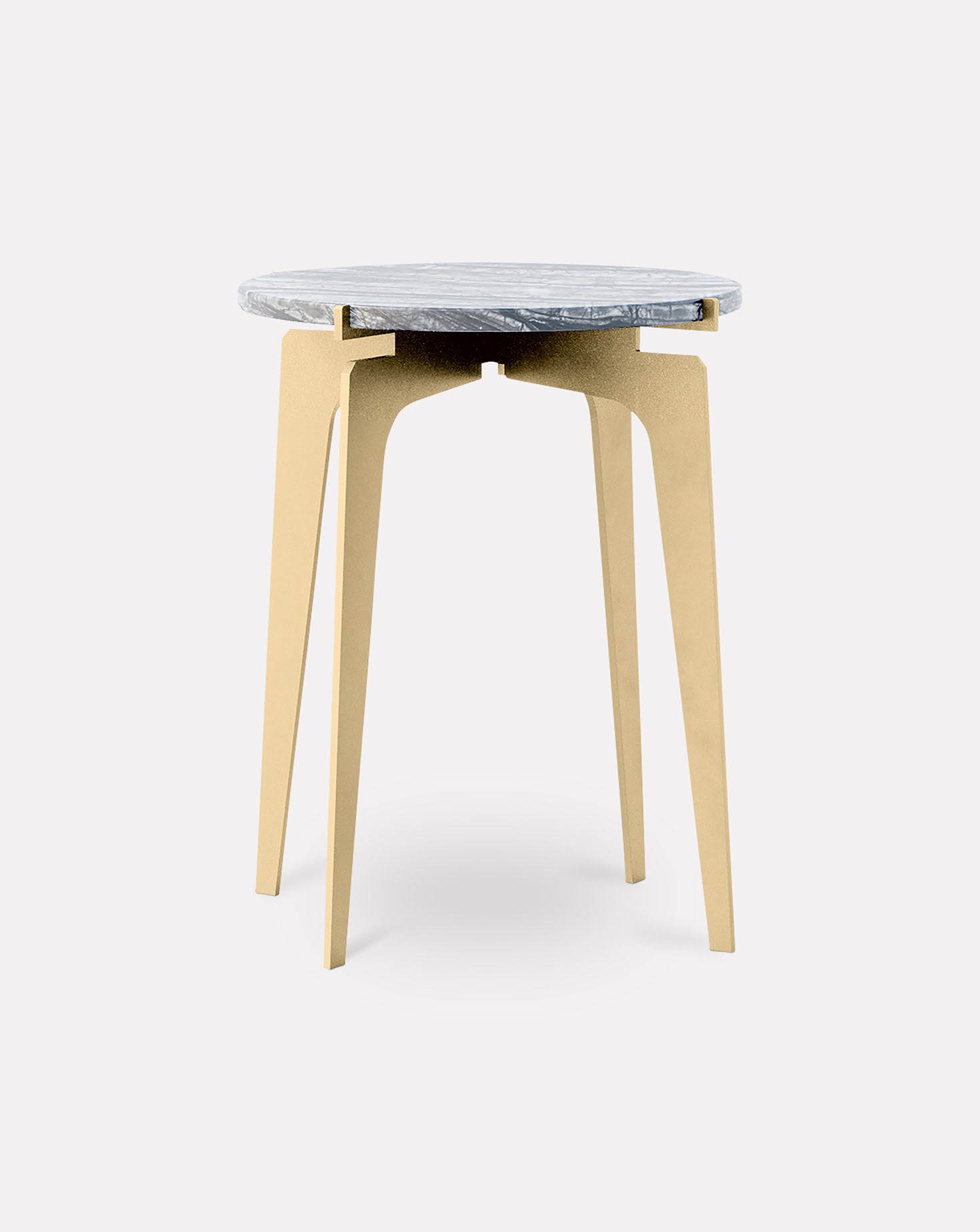 Table d'appoint en marbre et métal