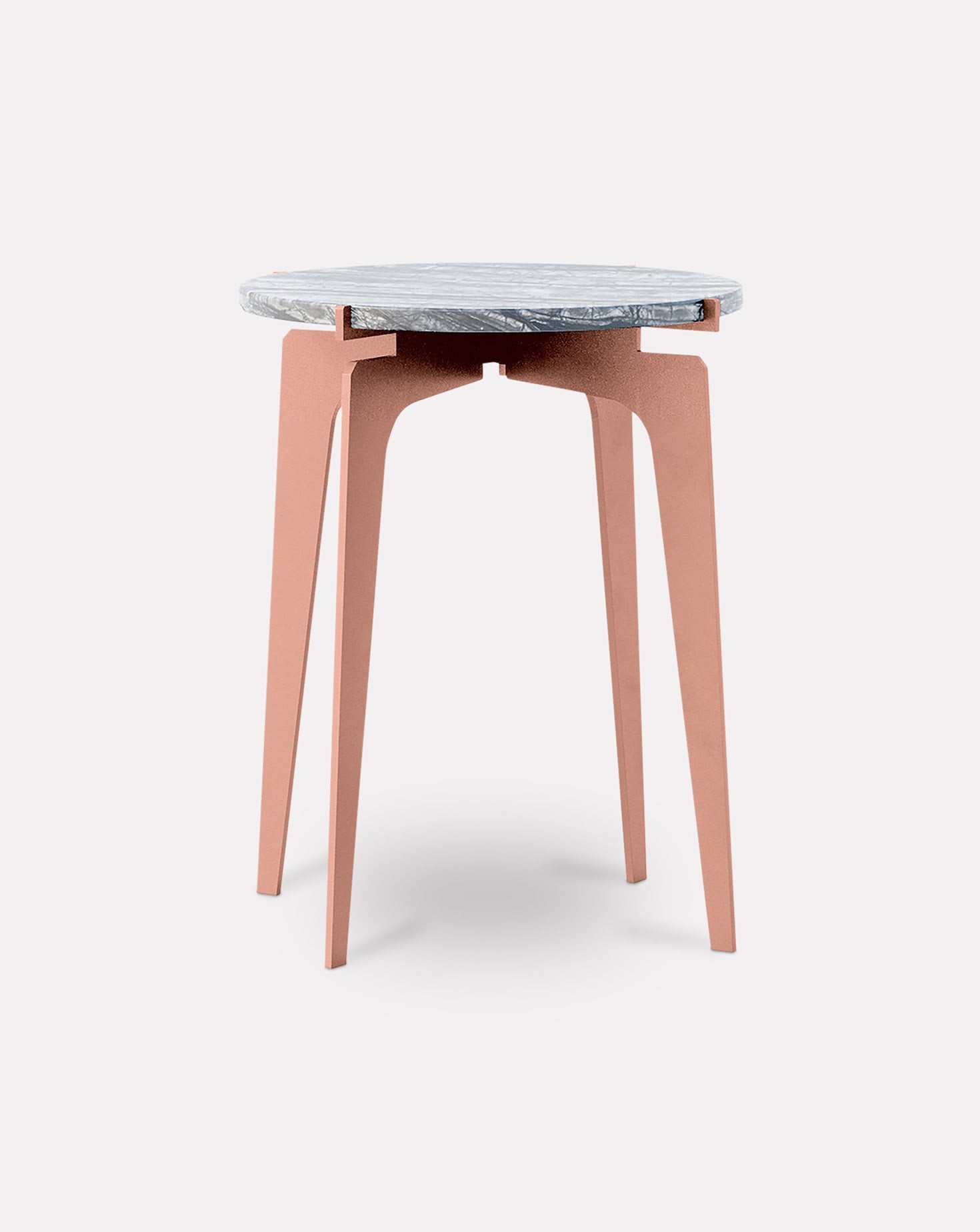 Table d'appoint en marbre et métal