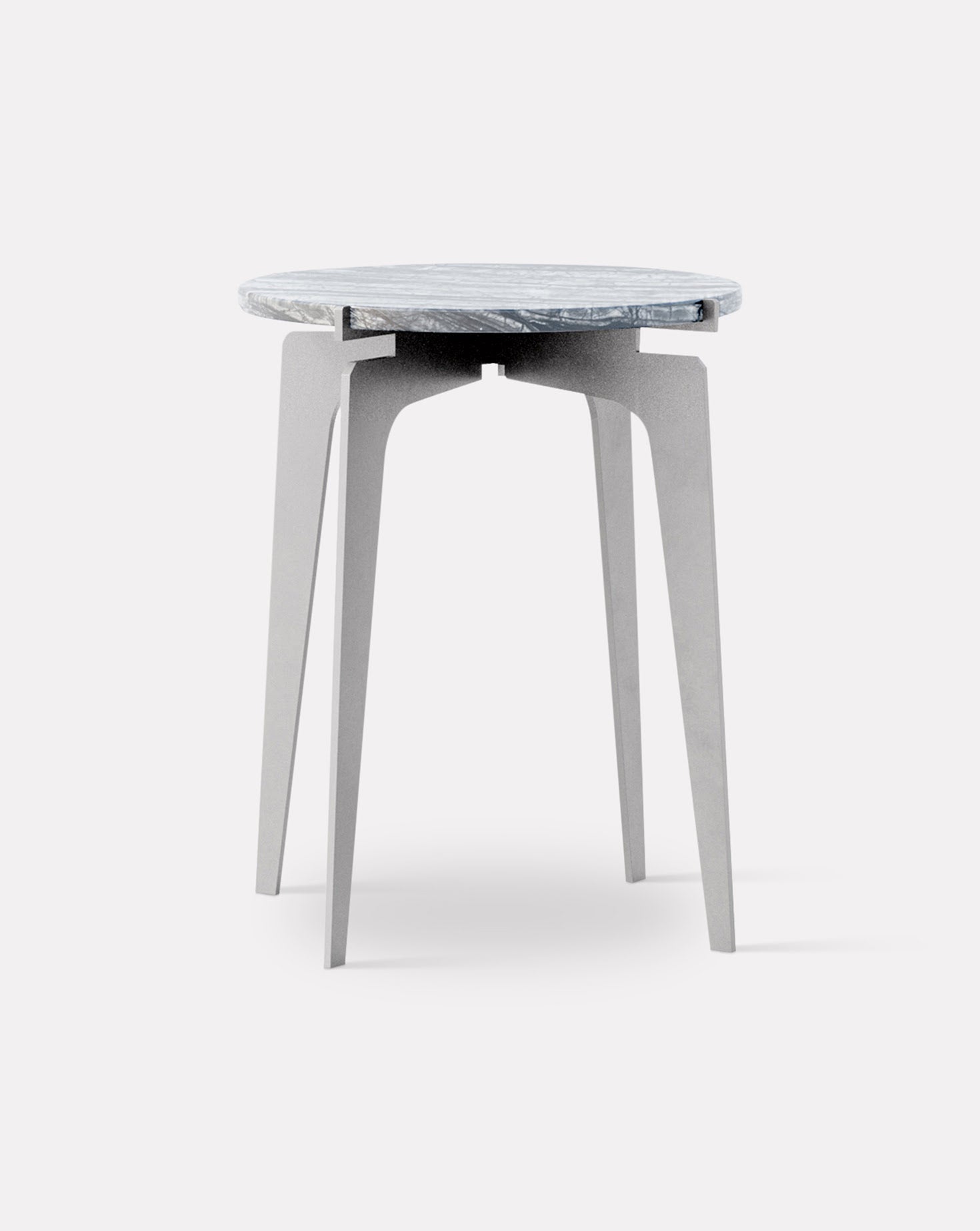 Table d'appoint en marbre et métal