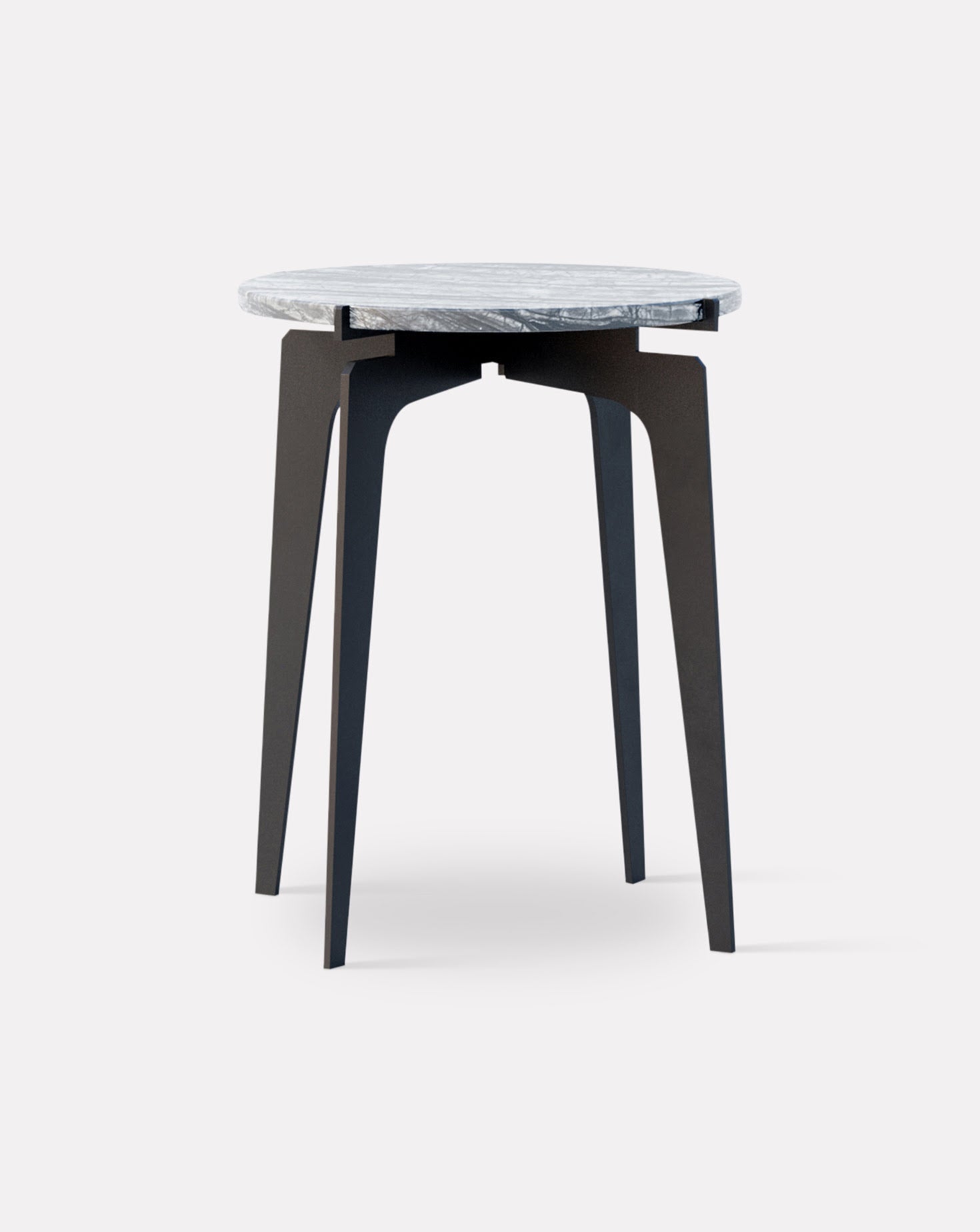 Table d'appoint en marbre et métal