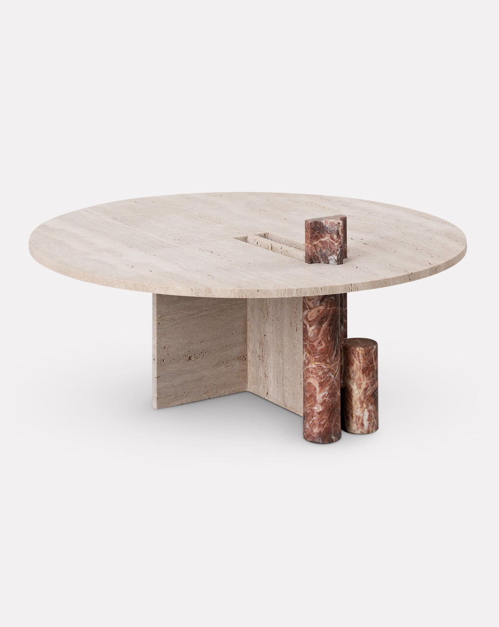 Table basse V en marbre