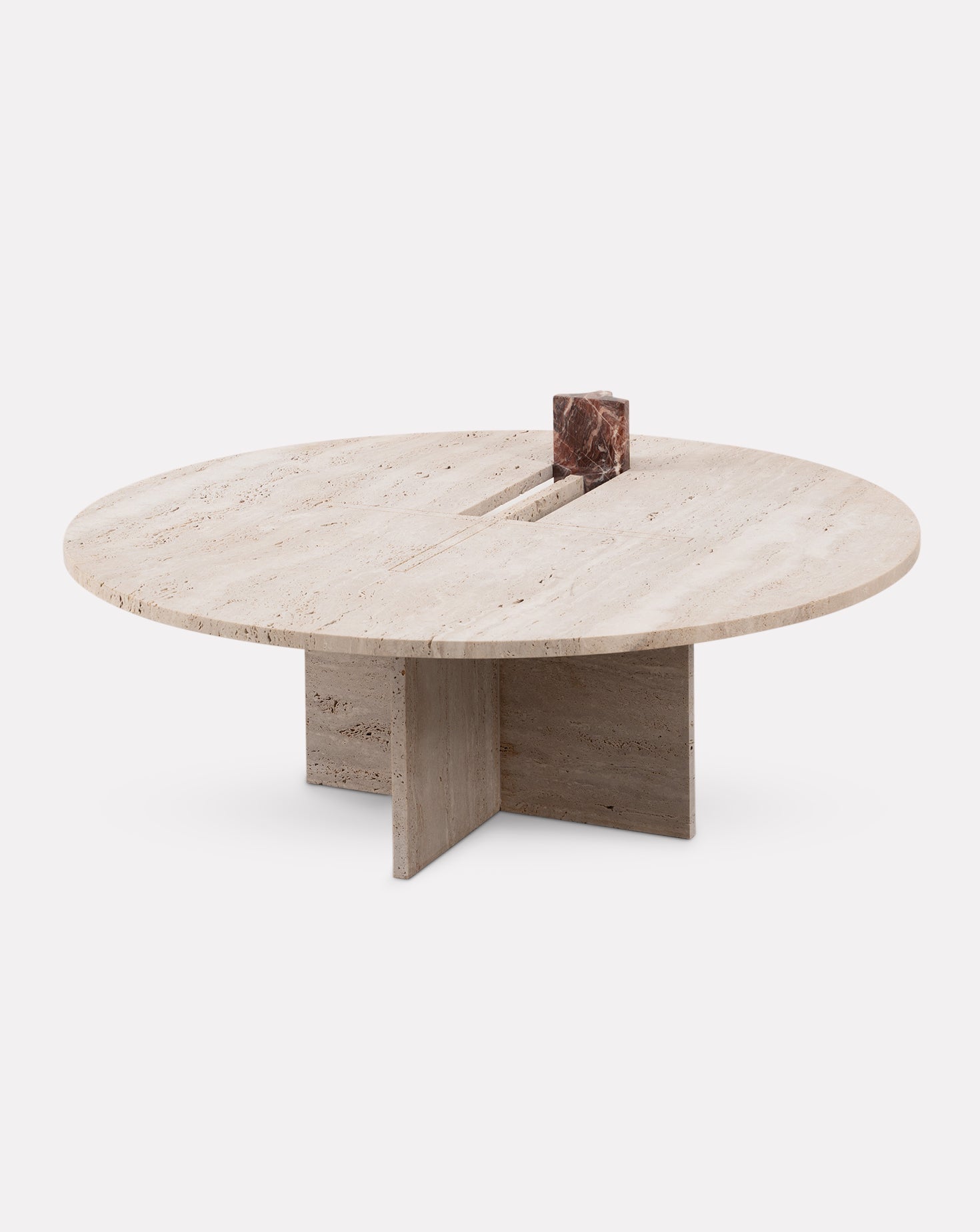 Table basse V en marbre