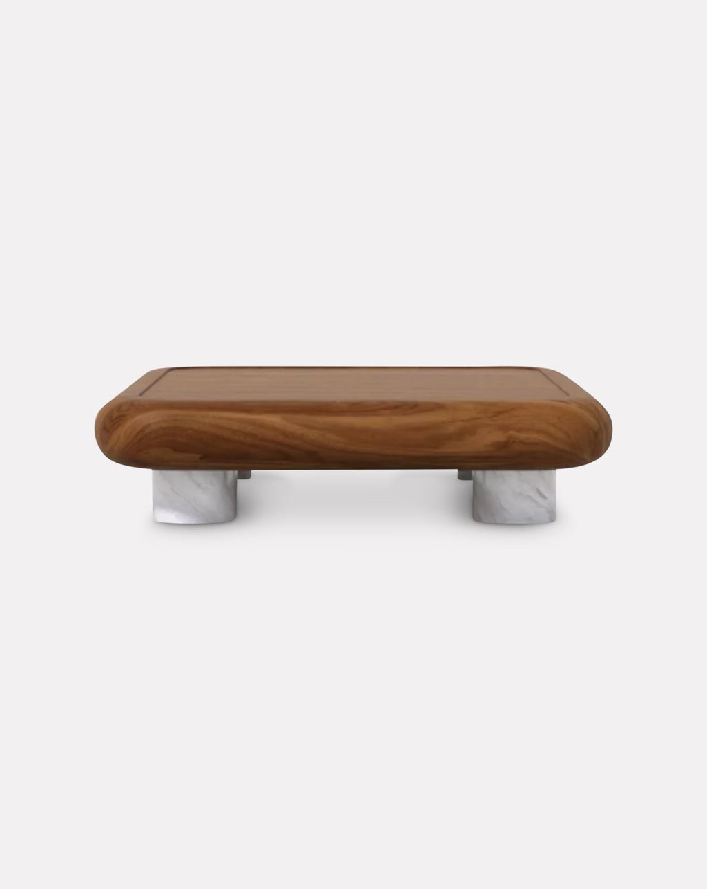 Table basse en bois et marbre
