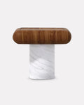 Table d'appoint bois et marbre