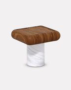 Table d'appoint bois et marbre