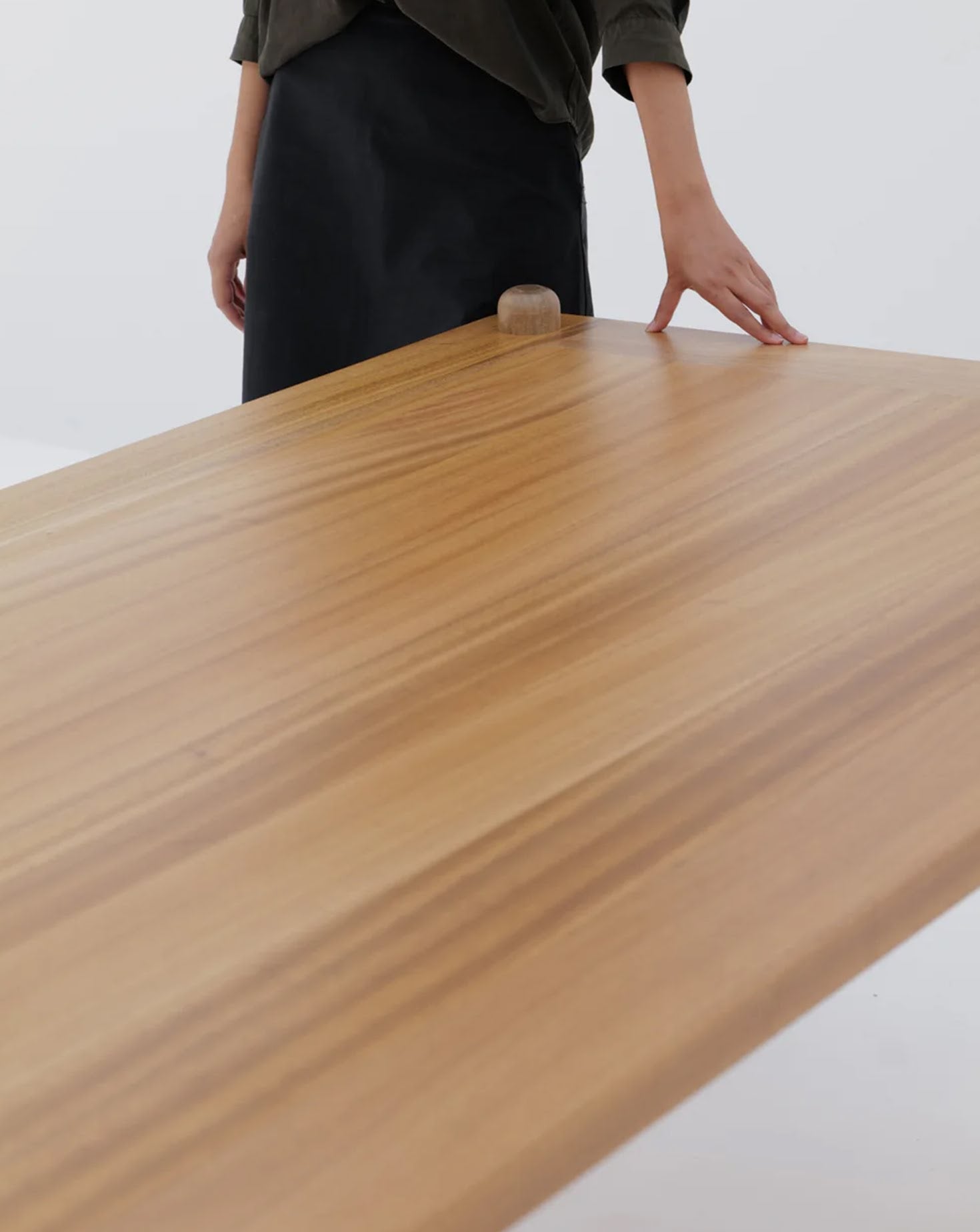 Table de salle à manger rectangulaire 9 boutons
