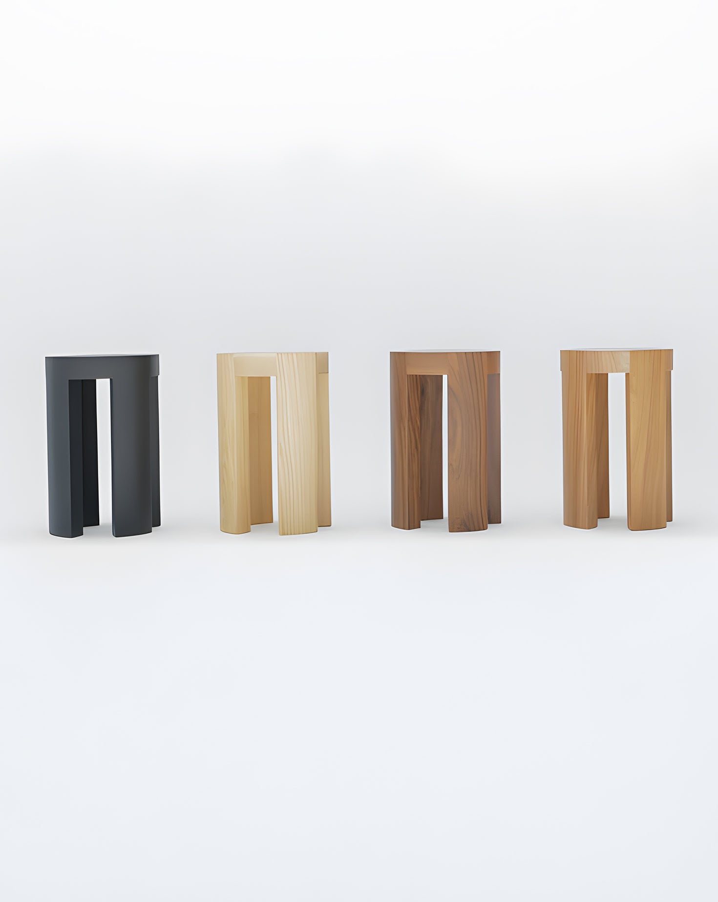 Tabouret d'appoint en bois massif