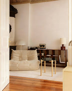 Table d'appoint avec plateau en bois et verre