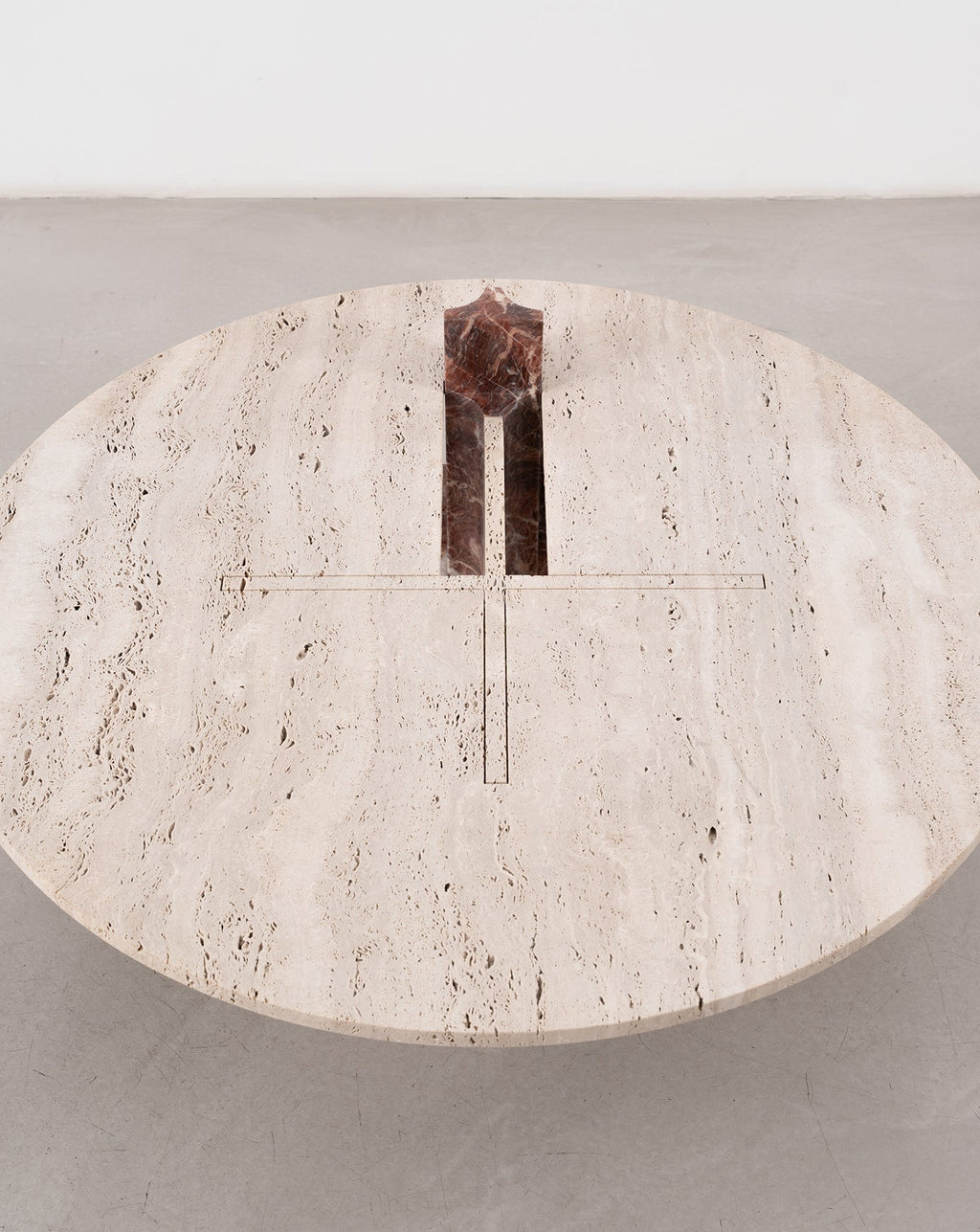 Table basse V en marbre