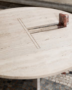 Table basse V en marbre