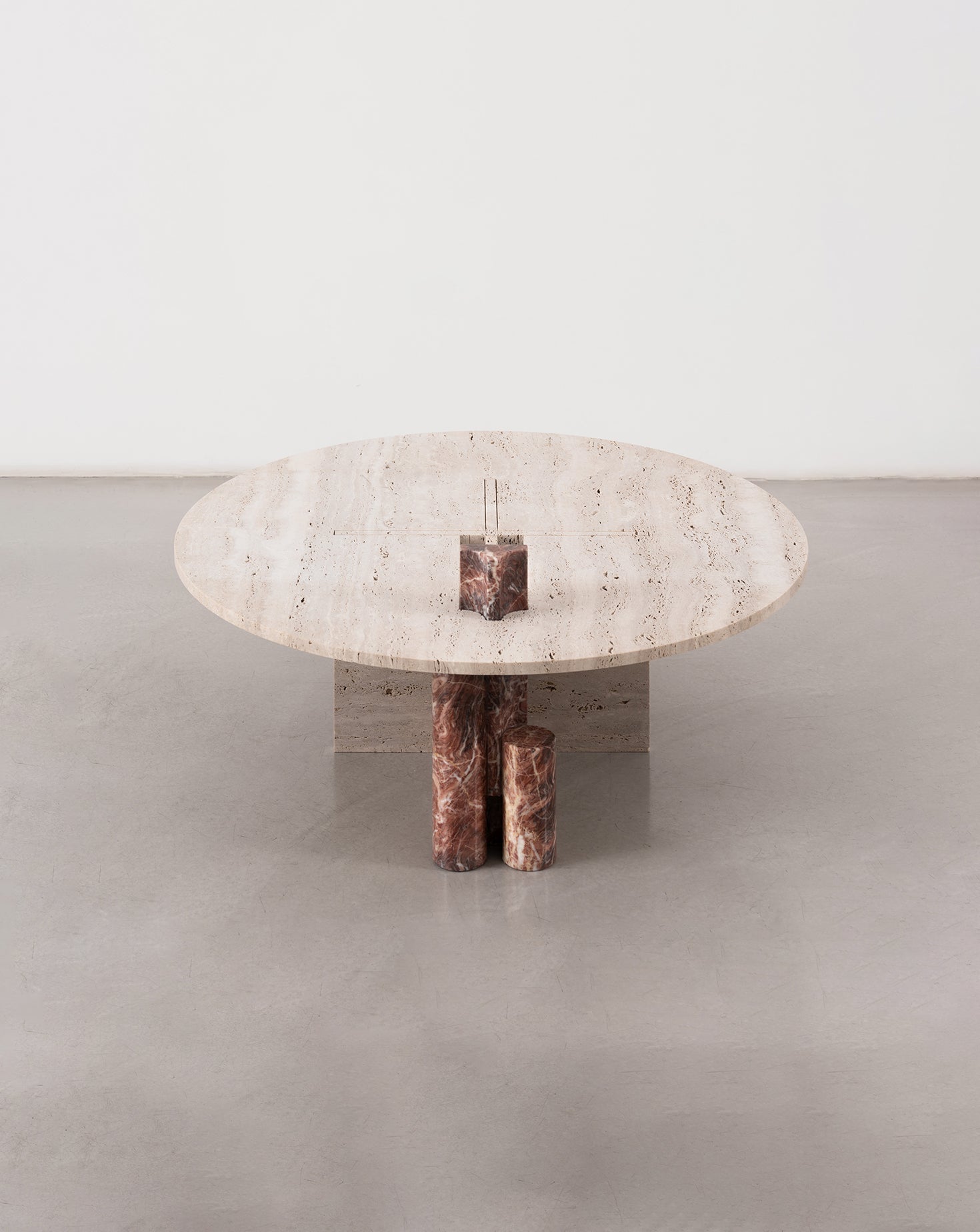 Table basse V en marbre