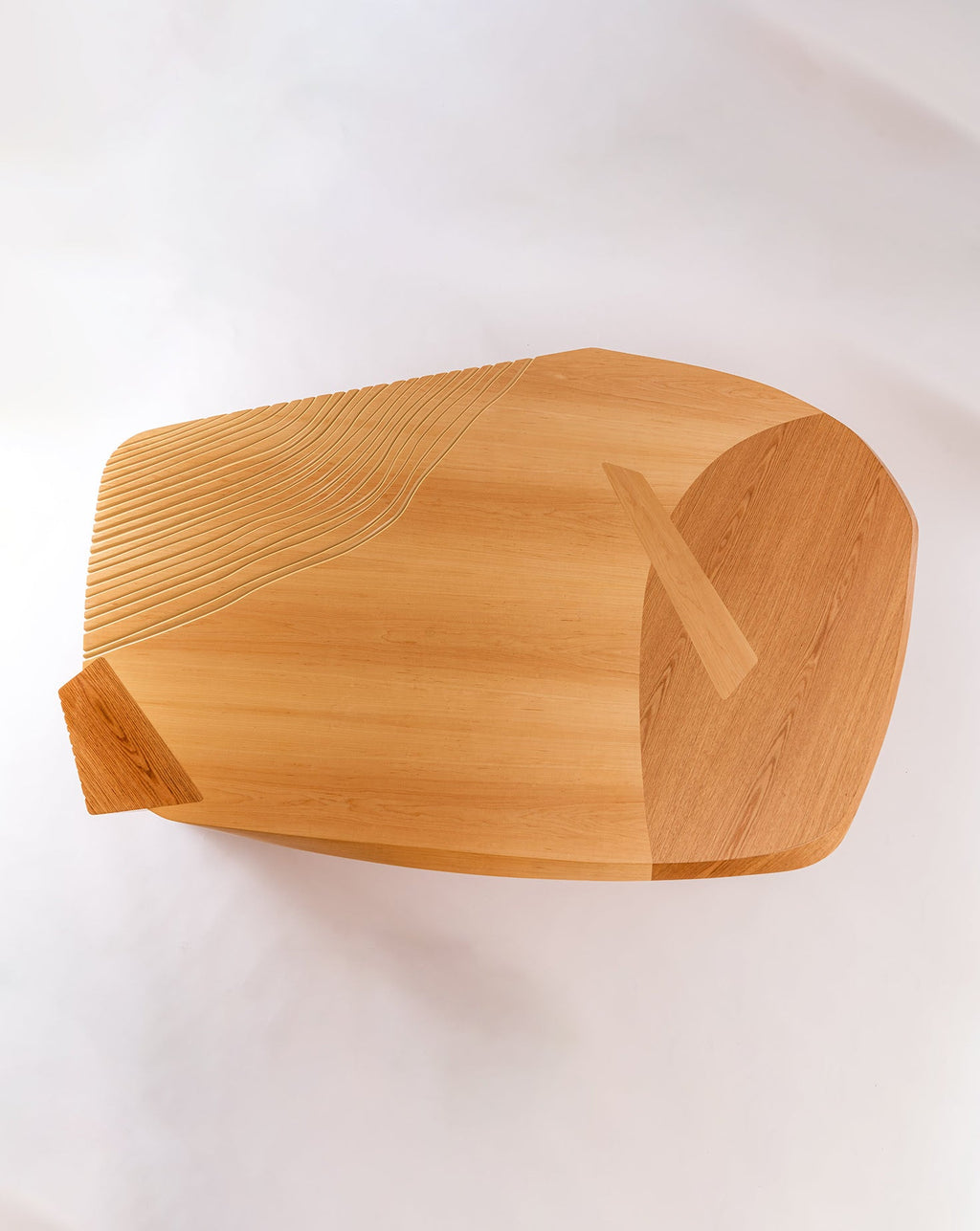 Table basse basse en bois d'érable naturel